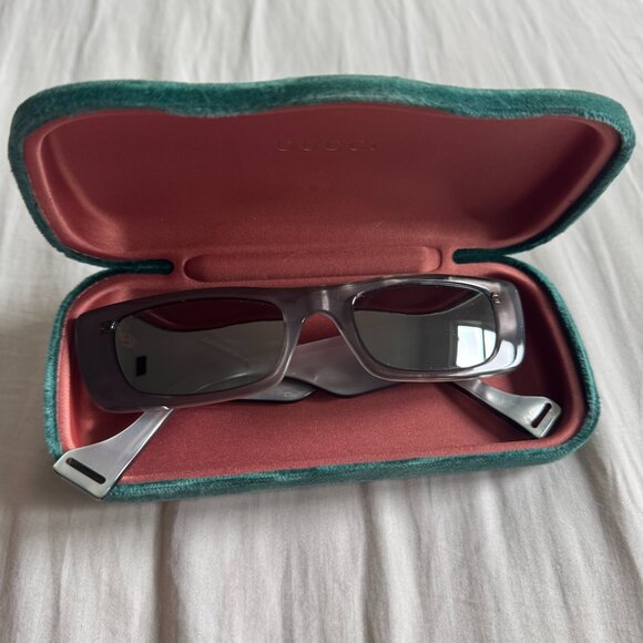 New Gucci Women\'s Sunglasses GG0516S 002 Gray Marble White Pearl / Silver 52MM main image 6